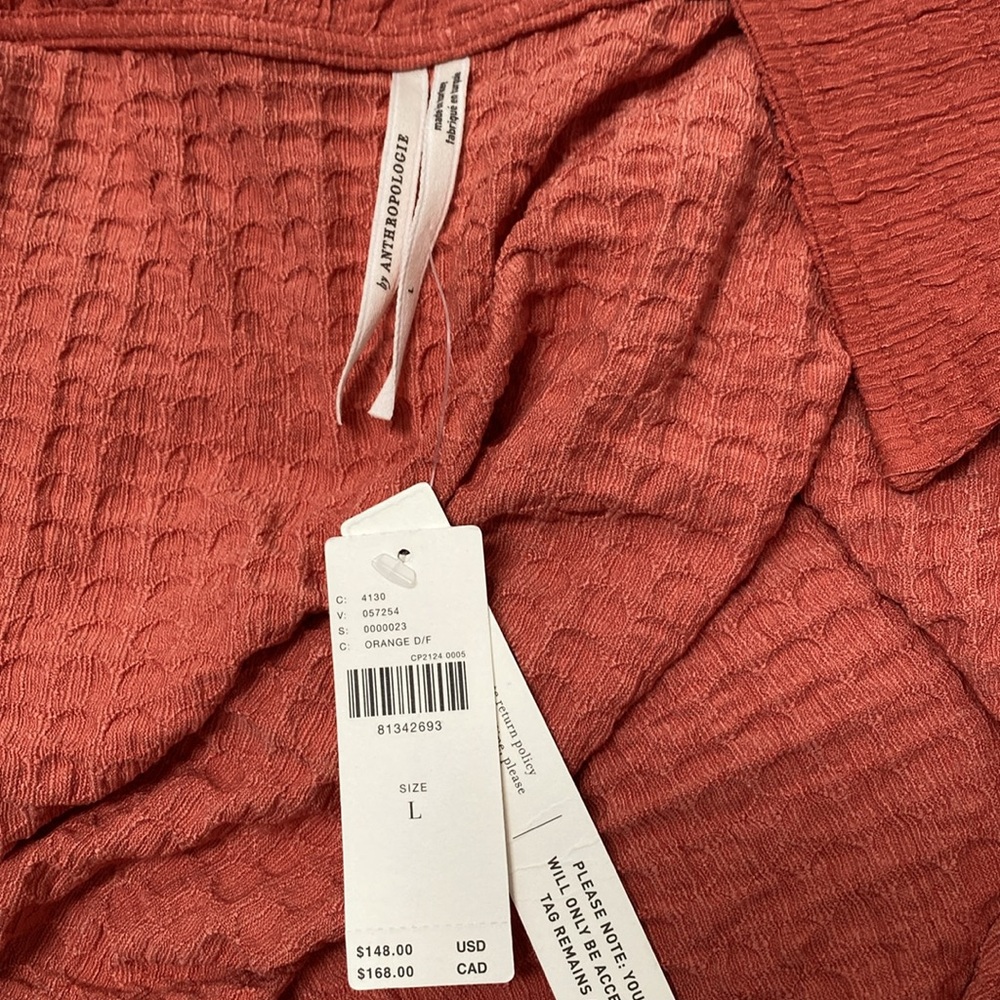 Anthropologie Terracotta Wrap Dress - Picture 7 of 9